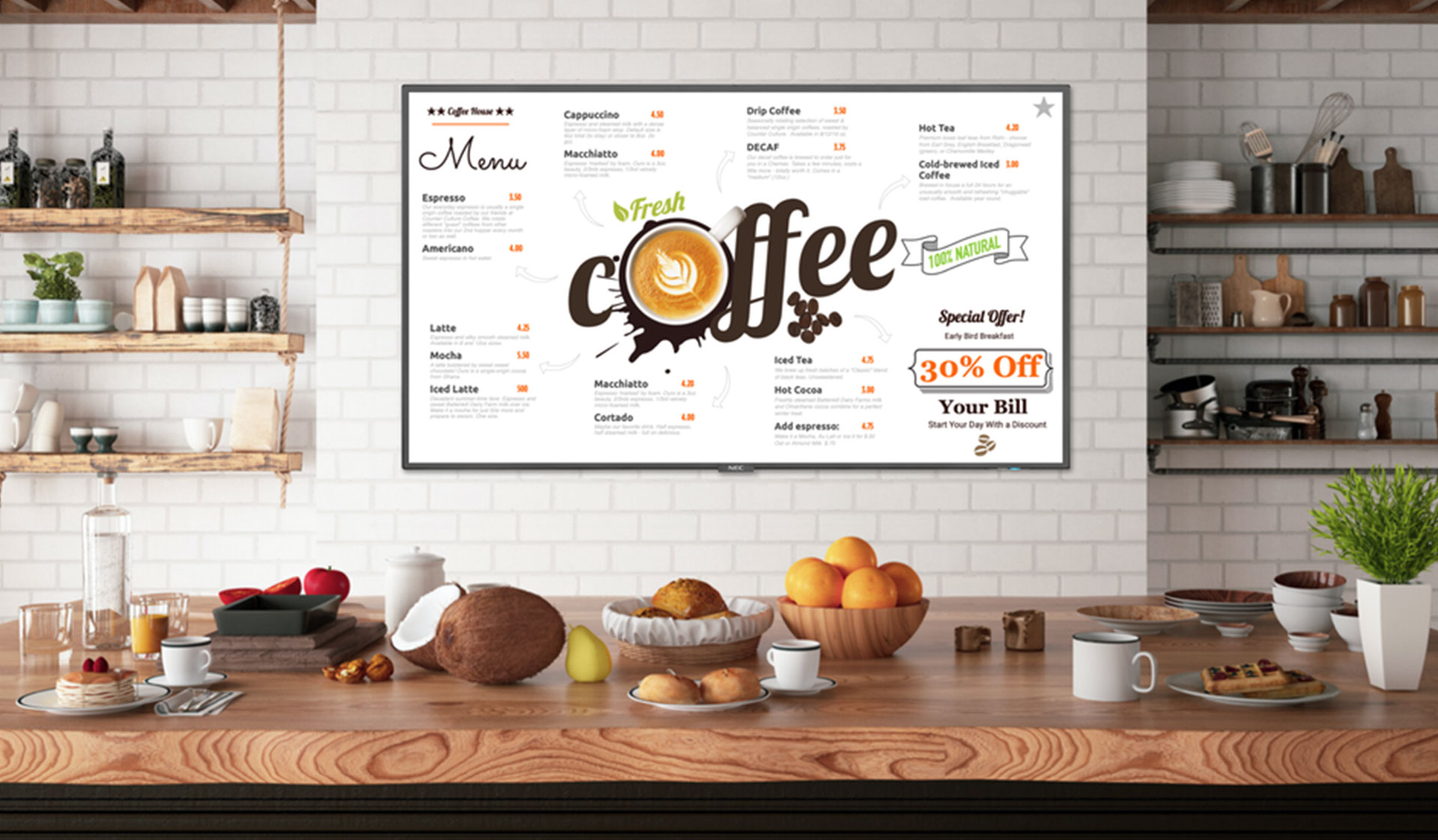 Digital menu boards that help customers choose faster project image