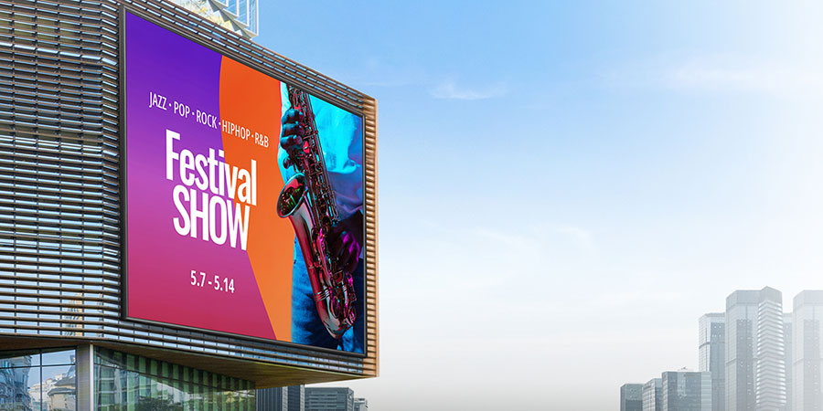 Outdoor LED screens made for bright, busy environments project image