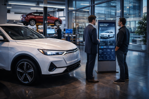 Digital signage systems designed to enhance vehicle showrooms and customer experience.