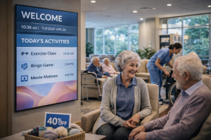 Clear and friendly digital communication systems designed for comfort, guidance, and community living.